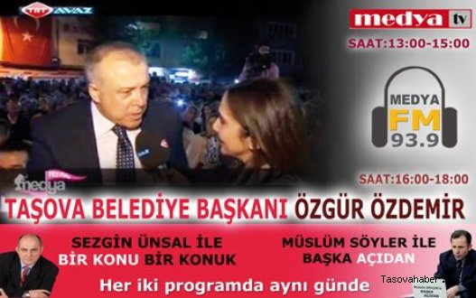 Taşova Belediye Başkanı Özdemir Medya TVde Soruları Cevaplıyor